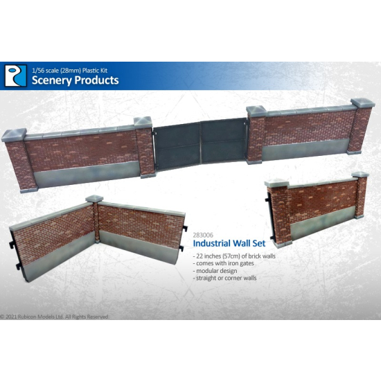 Rubicon Models 283006 - Industrial Walls Set 73cm